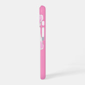 Feminine Pink & Silver Glitter Agate 4 photos iPhone 16 Hoesje (Linkerkant)