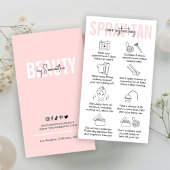 Feminine Pink Spray Tan Aftercare Instructions Visitekaartje