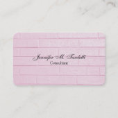 Feminine Pink Wall Minimalist Professional Plain Visitekaartje (Voorkant)