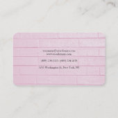 Feminine Pink Wall Minimalist Professional Plain Visitekaartje (Achterkant)