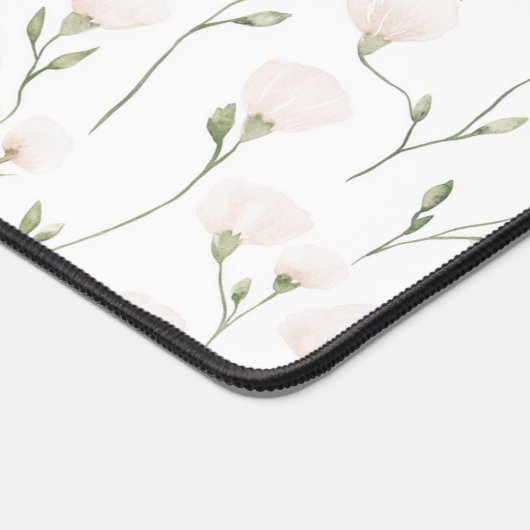 Feminine Pretty Blush Pink Flowers Bureaumat (Hoek)