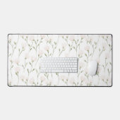 Feminine Pretty Blush Pink Flowers Bureaumat (Keyboard & Muis)