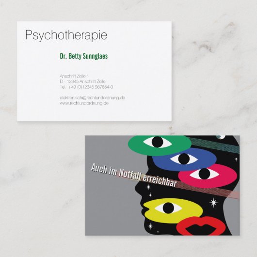 feminine psychologists visitekaartje (Voorkant / Achterkant)