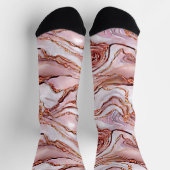 Feminine Quartz Roos Gold Marble Texture Sokken (Top)
