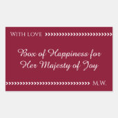 Feminine Romantic Gift Wrap Rechthoekige Sticker (Voorkant)