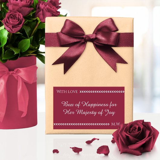 Feminine Romantic Gift Wrap Rechthoekige Sticker