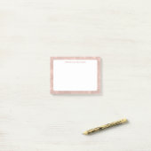Feminine Roos Gold Bokeh Pattern Name Sjabloon Post-it® Notes (Op bureau)