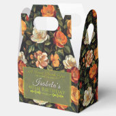 Feminine Rose Floral Birthday Celebration Bedankdoosjes (Geopend)