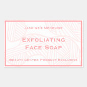 Feminine Rose Pink Beauty Center Product Label (Voorkant)