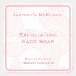 Feminine Rose Pink Beauty Center Product Vierkante Sticker