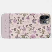 Feminine Roze botanische wilde bloemen Case-Mate iPhone Case (Achterkant (horizontaal))