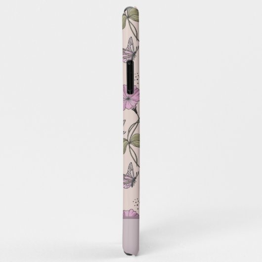  Feminine Roze botanische wilde bloemen Case-Mate iPhone Case (Achterkant/rechts)