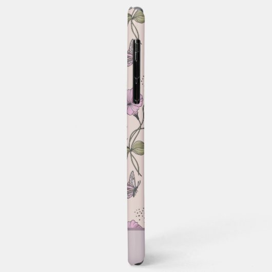 Feminine Roze botanische wilde bloemen Case-Mate iPhone Case (Achterkant/links)