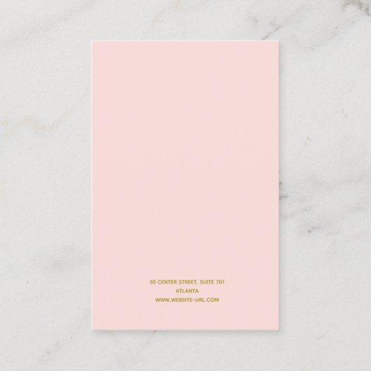 Feminine roze + cachebedekking visitekaartje (Achterkant)