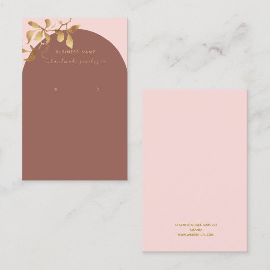 Feminine roze + cachebedekking visitekaartje (Voorkant / Achterkant)