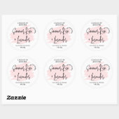Feminine roze esthetische moderne verpakking ronde sticker (Vel)