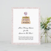 Feminine roze hoeveel kisses Vrijgezellenfeest gam (Staand voorkant)