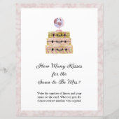 Feminine roze hoeveel kisses Vrijgezellenfeest gam (Voorkant)