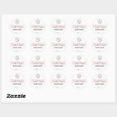Feminine Roze Moderne Manuscript Cookies Flavoursn Ronde Sticker (Vel)