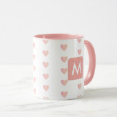 feminine roze mok met haar initiaal (aangepast aan (Voorkant rechts)