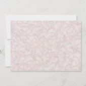 Feminine roze rozen 80e verjaardag kaart (Achterkant)