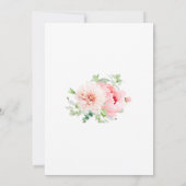 Feminine roze rozen Floral 80th Birthday Party Kaart (Achterkant)