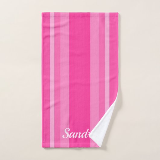 Feminine Roze Striped Bad Handdoek (Handdoek)