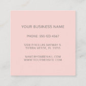 Feminine Roze Waterverf Bloemen Visitekaartje (Achterkant)