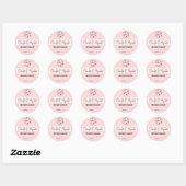Feminine roze & White Modern Cookies Packaging Ronde Sticker (Vel)