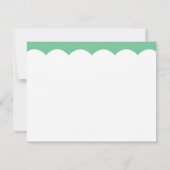 Feminine Scallop op maat Notitiekaartje (Achterkant)