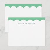 Feminine Scallop op maat Notitiekaartje (Voorkant / Achterkant)