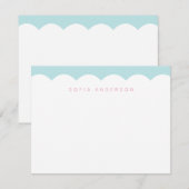 Feminine Scallop op maat Notitiekaartje (Voorkant / Achterkant)