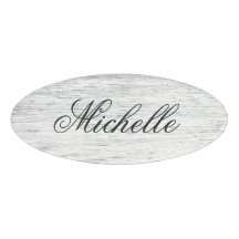 Feminine script met driftwood