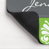 Feminine Shell Flourish Damask gepersonaliseerd Muismat (Hoek)