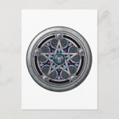 Feminine Silver Pagan Pentacle Briefkaart (Voorkant)