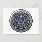 Feminine Silver Pagan Pentacle Briefkaart (Voorkant)