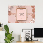 Feminine soft-life inspired vision board poster (Thuiskantoor)