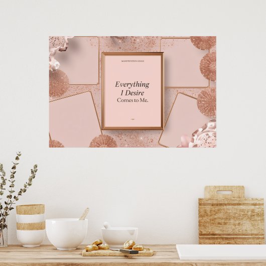 Feminine soft-life inspired vision board poster (Keuken)