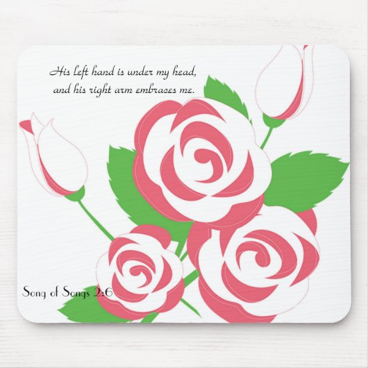 Feminine Soft Roos Mousepad Muismat (Voorkant)