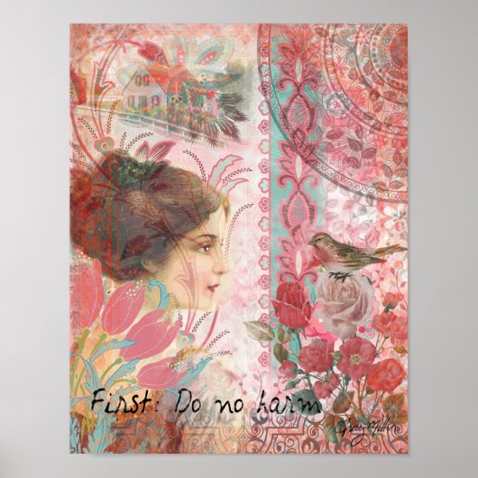 Feminine Soft Sweet Collage - First Do No Harm Poster (Voorkant)