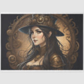 Feminine steampunk woman v11 tissue paper Decoupag Tissuepapier (Voorkant)