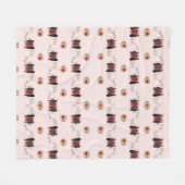 Feminine Surrealism in Warm Tones Fleece Deken (Voorkant (Horizontaal))