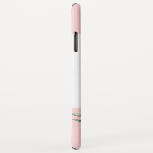 Feminine Tropical Flamingo met Monogram Case-Mate iPhone Case (Achterkant/rechts)