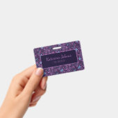 Feminine Tropical Floral Spa Style Mini Bus Badge (Handheld)