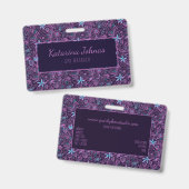 Feminine Tropical Floral Spa Style Mini Bus Badge (Voor- en achterkant)