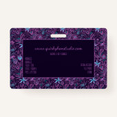  Feminine Tropical Floral Spa Style Mini Bus Badge (Achterkant)