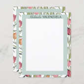 Feminine Tulip Floral Waterverf op maat (Voorkant / Achterkant)