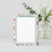 Feminine Tulip Floral Waterverf op maat (Staand voorkant)