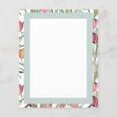 Feminine Tulip Floral Waterverf op maat (Achterkant)
