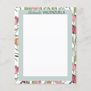 Feminine Tulip Floral Waterverf op maat